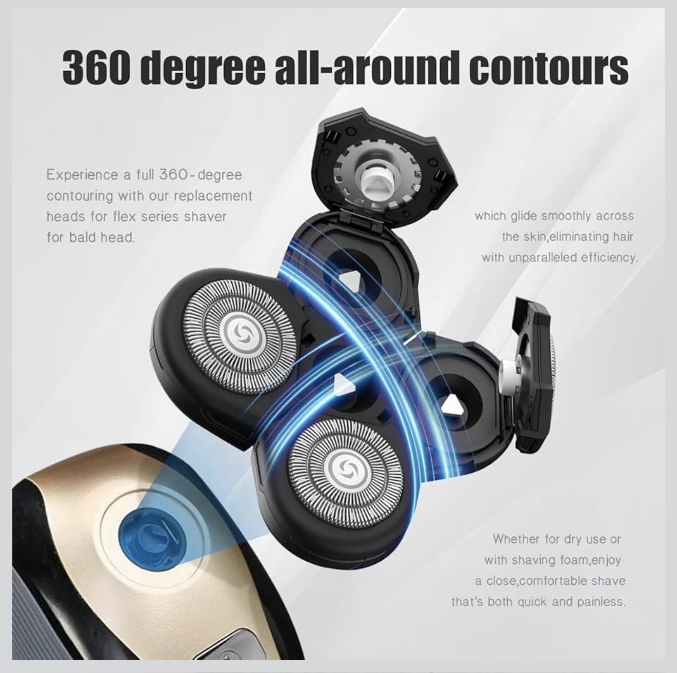 Freebird Replacement Blades 3 Pack for Head Shaver Kit, 5 3pcs