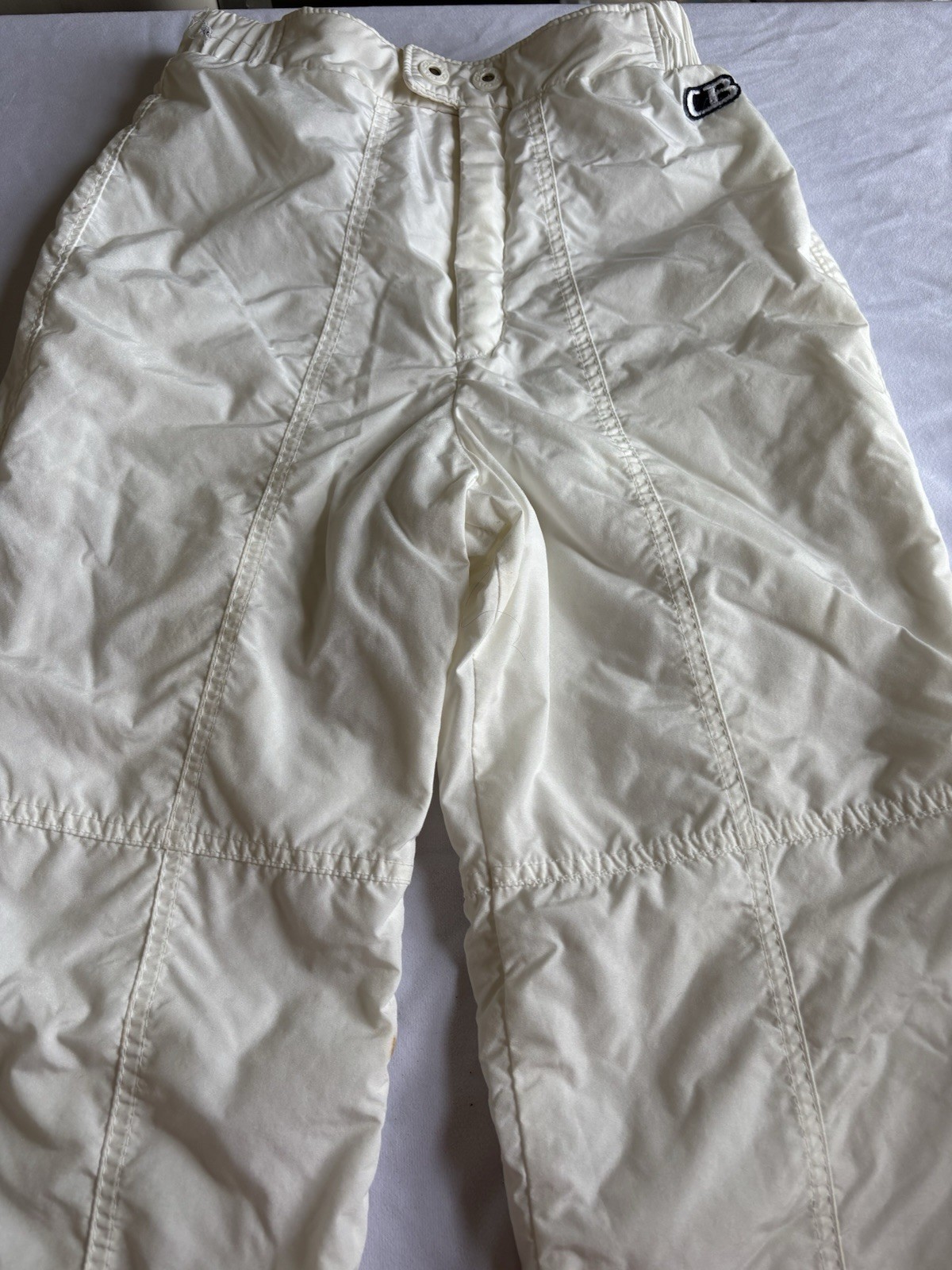 CB Sports Womens Ski Snow Pants Size 8 White Insulated Winter