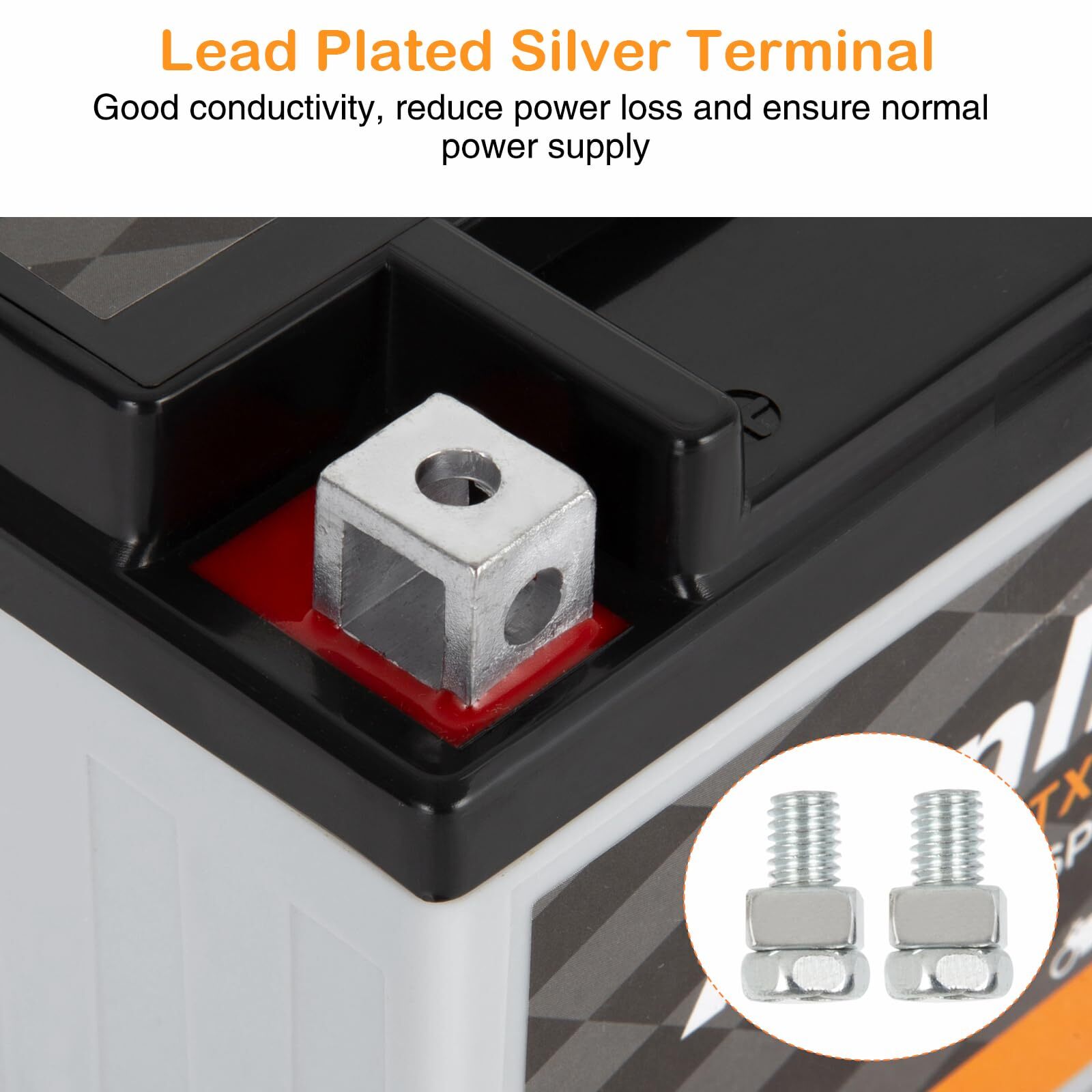 YTX9-BS Motorcycle AGM Battery 12V 8Ah 160CCA Maintenance Free for ATV Scooter