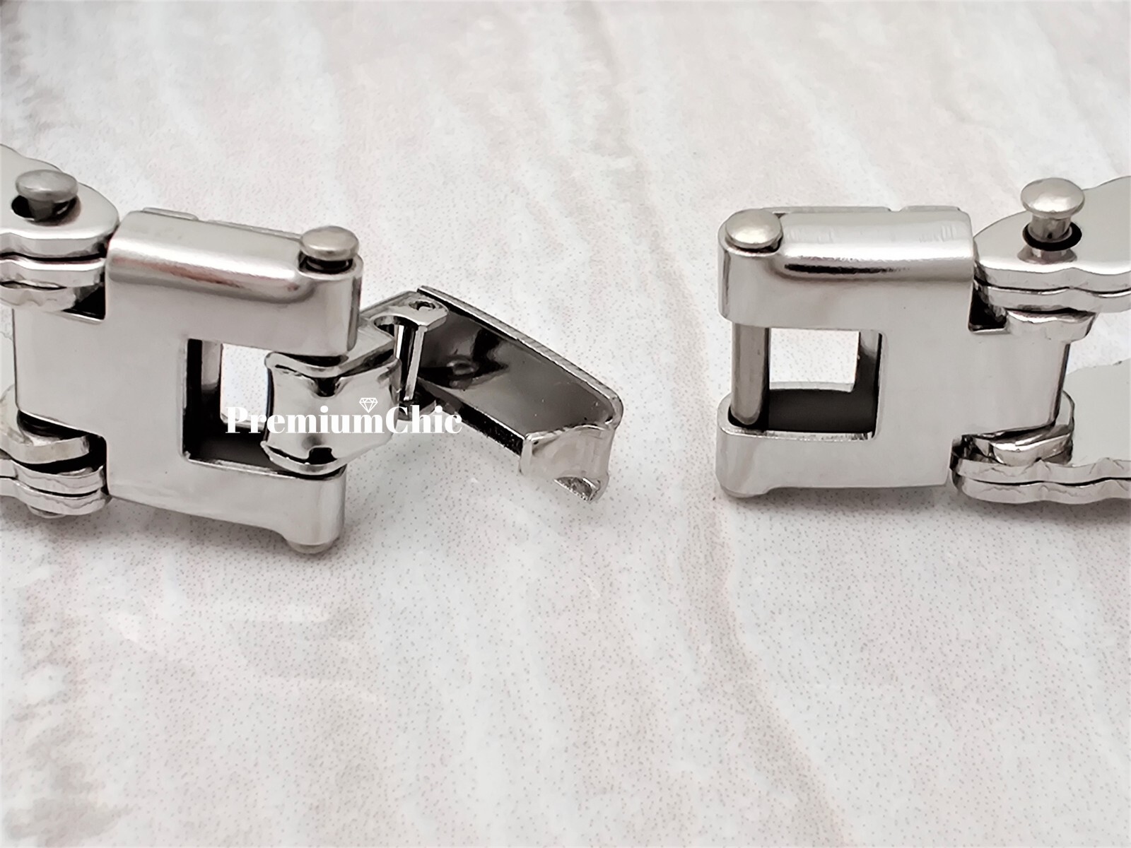 SOLID Stainless Steel Motorcycle Bike Chain Design Bracelet Men's Jewelry 16MM