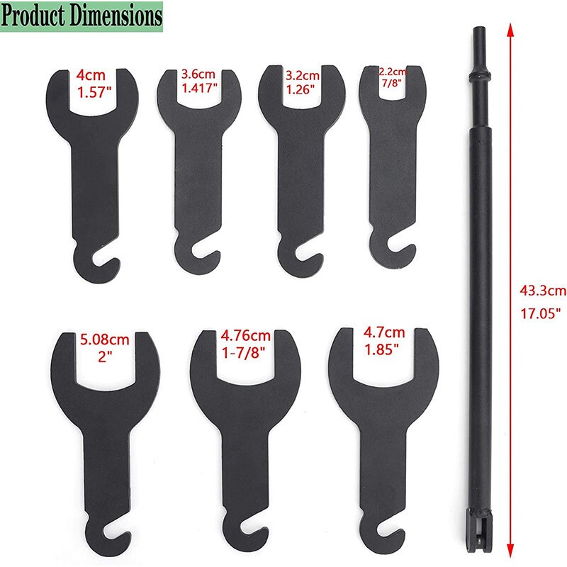 For Ford/GM/Chrysler/Jeep 43300 Pneumatic Fan Clutch Wrench Removal Tool 1 Set