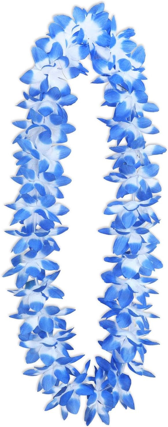 Beistle Blue Pikake Fabric Lei -   Hawaiian Luau Party Necklace