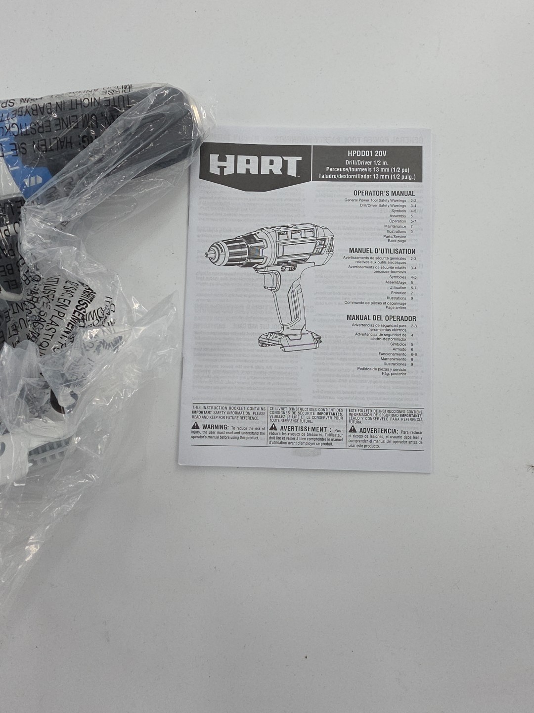 HART 1/2" Cordless Drill/Driver, Tool only, Battery is not included Bulk Packed