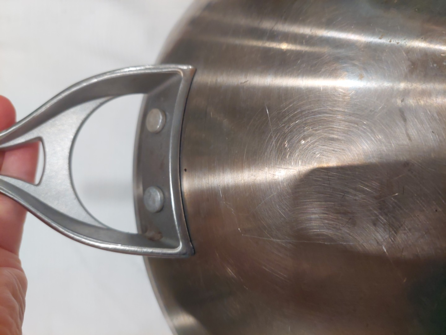 Calphalon Stainless Steel 13” Wok 155 Flat Bottom Cooking Pan With Lid