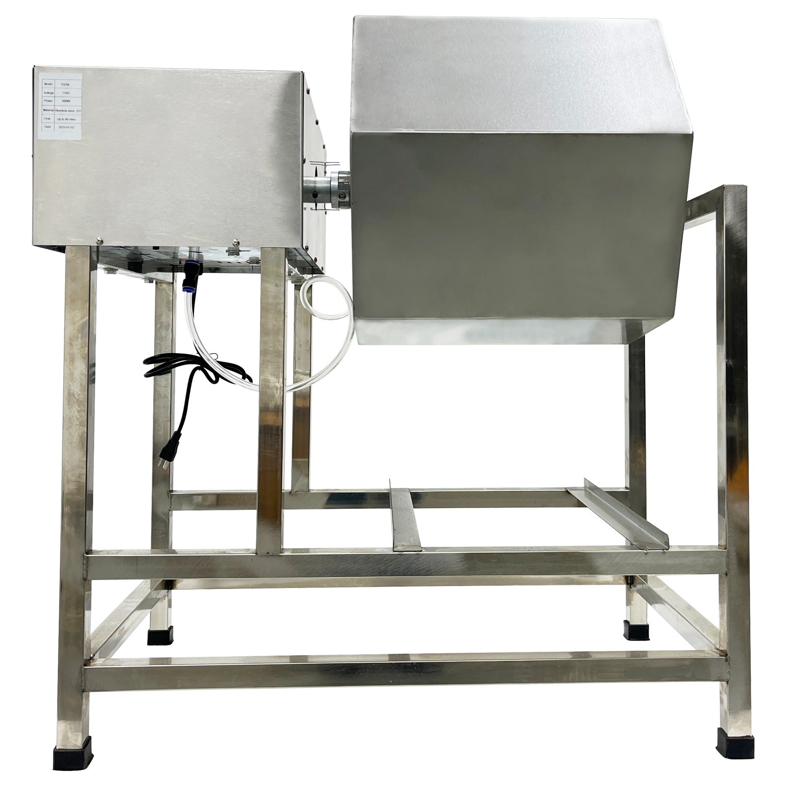 110V Fully Automatic Vacuum Pump Meat Tumbler Marinator Hexagonal 104 lbs/90L