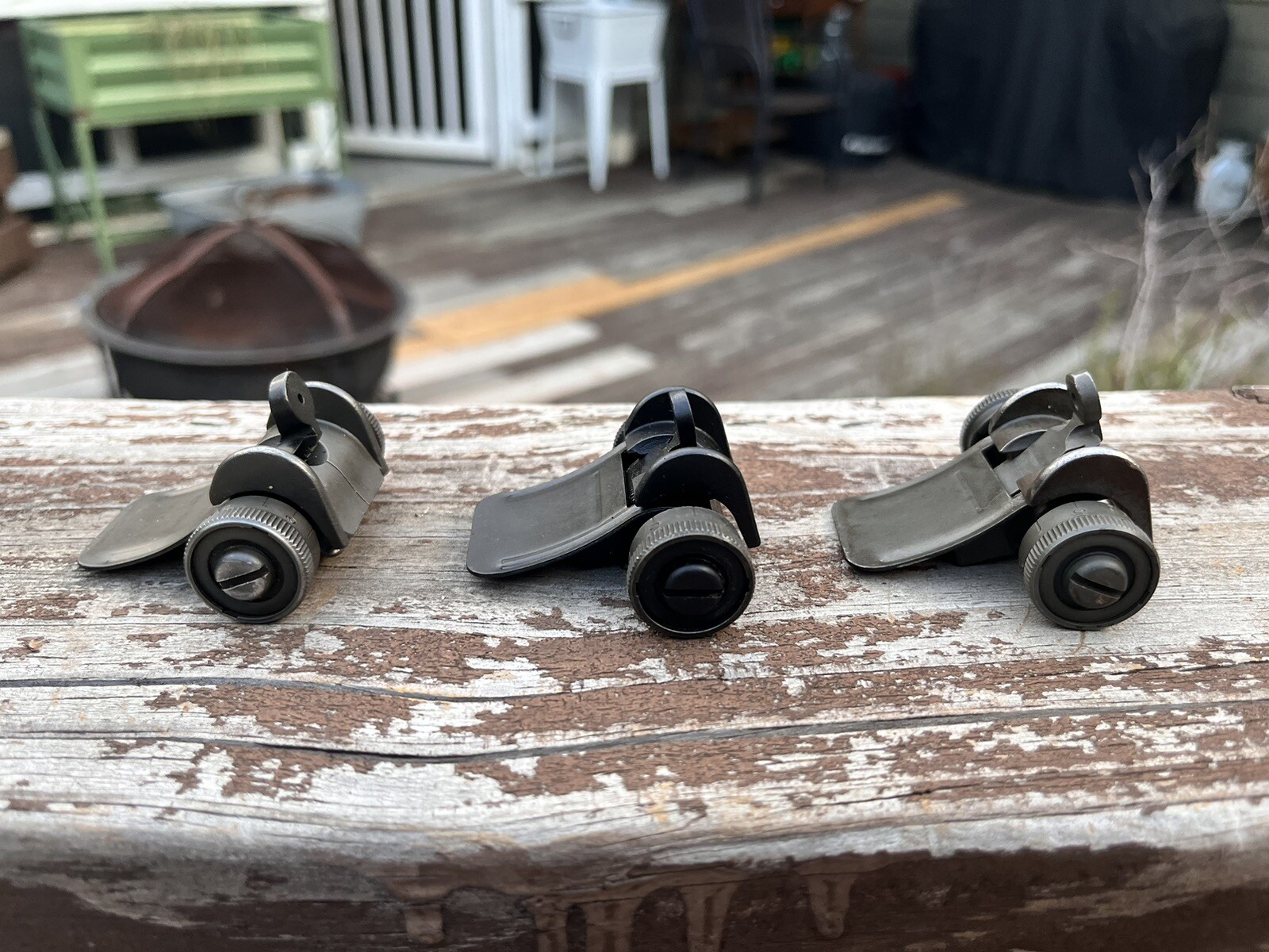 Post-WWII M1 Garand T105 T 105 Rear Sights USGI HRA IHC Sites Complete Pinion !!