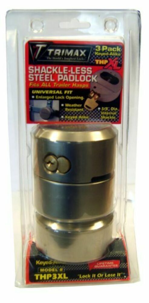 Trimax THP3XL "Hockey-Puck" Trailer Door Lock 3 PACK All KEYED ALIKE
