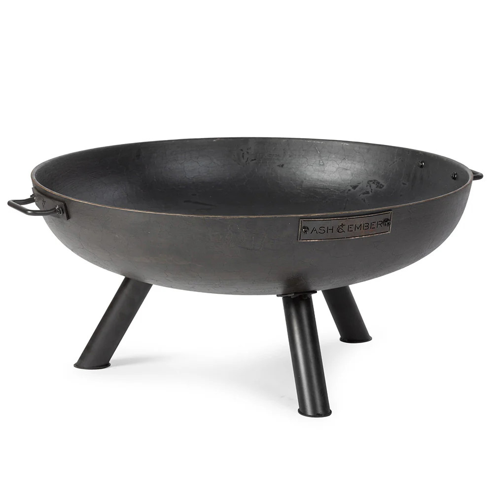 Ash & Ember 36" Ellipse Fire Pit, Heavy-Duty Cast Iron with High-Temp Paint