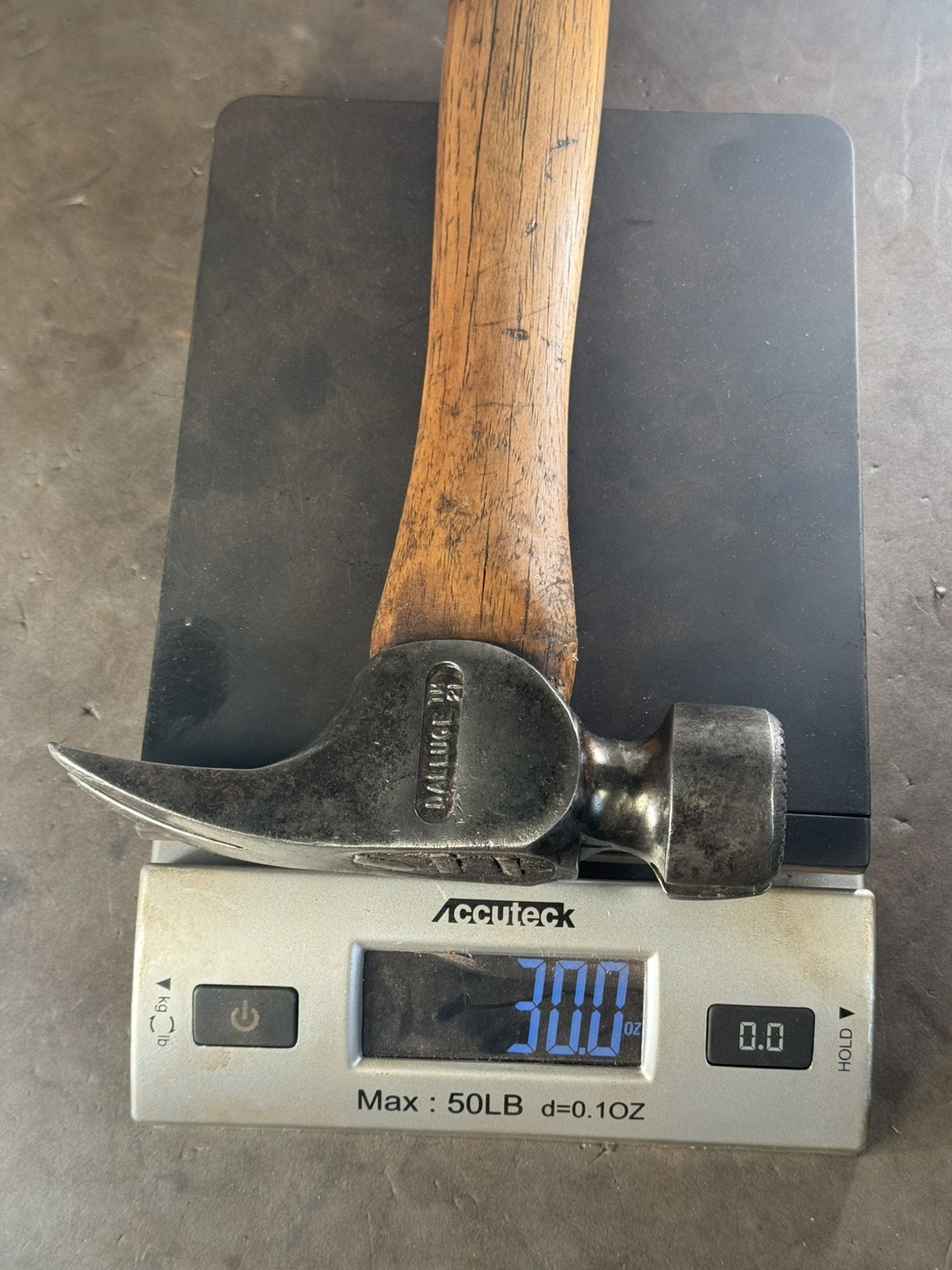 Beautiful Dalluge 21 Straight Claw Hammer Original Handle California Framer