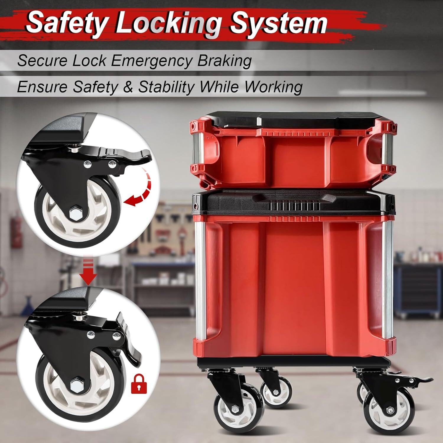 Heavy Duty Tool Box Dolly for Milwaukee Packout Toolboxes