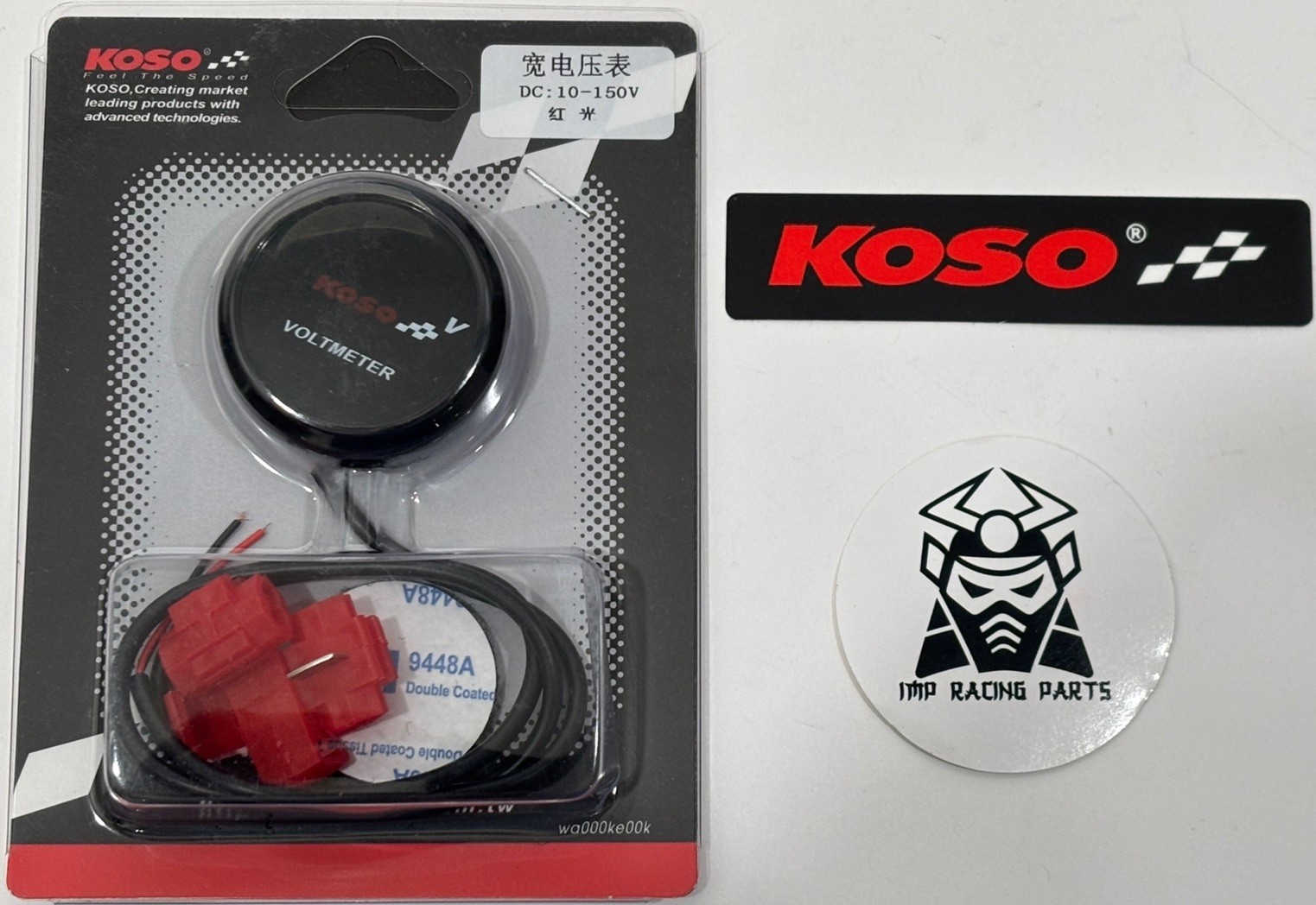 KOSO VOLTMETER SCOOTER MOTORCYCLE  WATERPROOF LCD DIGITAL DISPLAY GY6 TANK 200