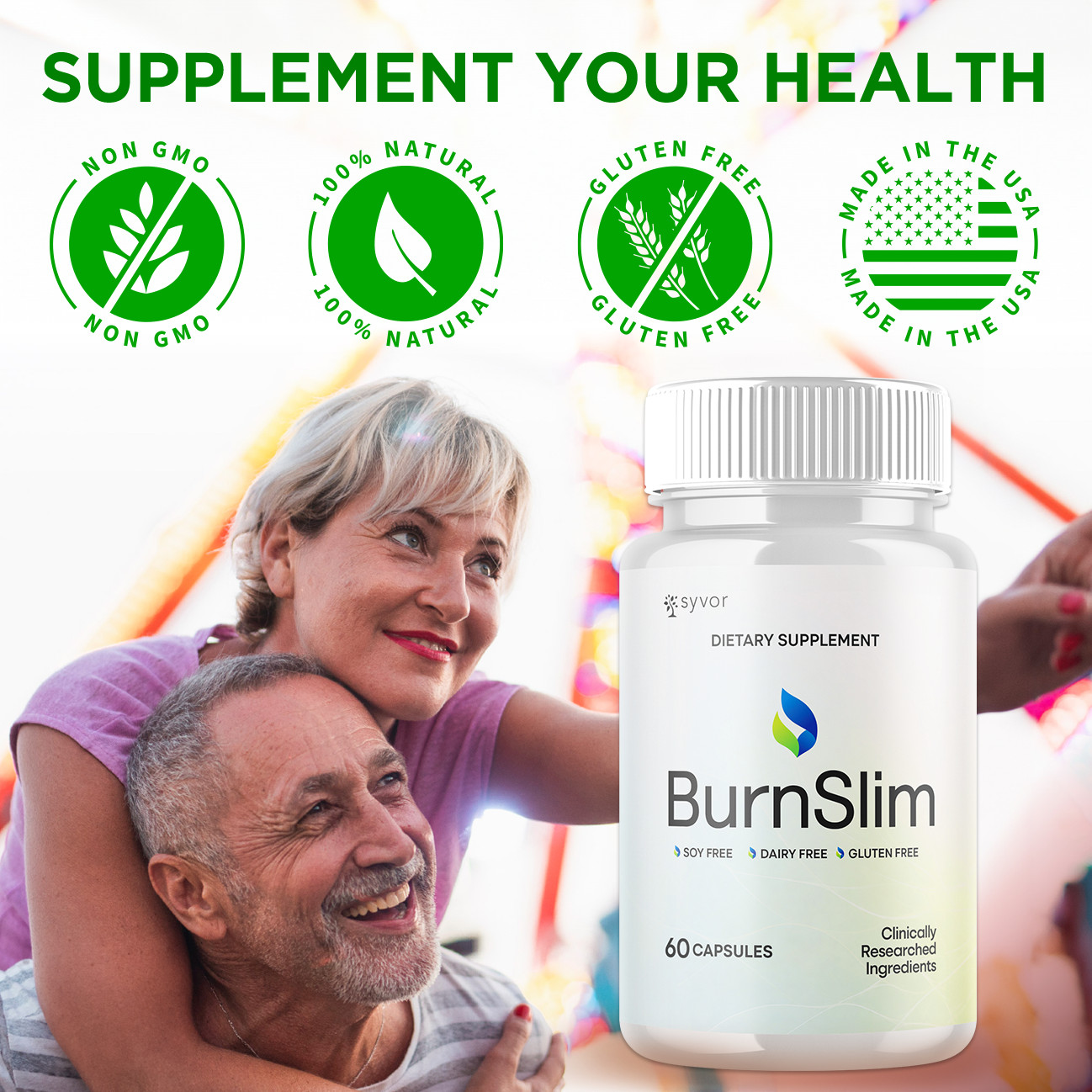 (1 Pack) BurnSlim Advanced Energy & Fitness Supplement Burn Slim 60 Capsules