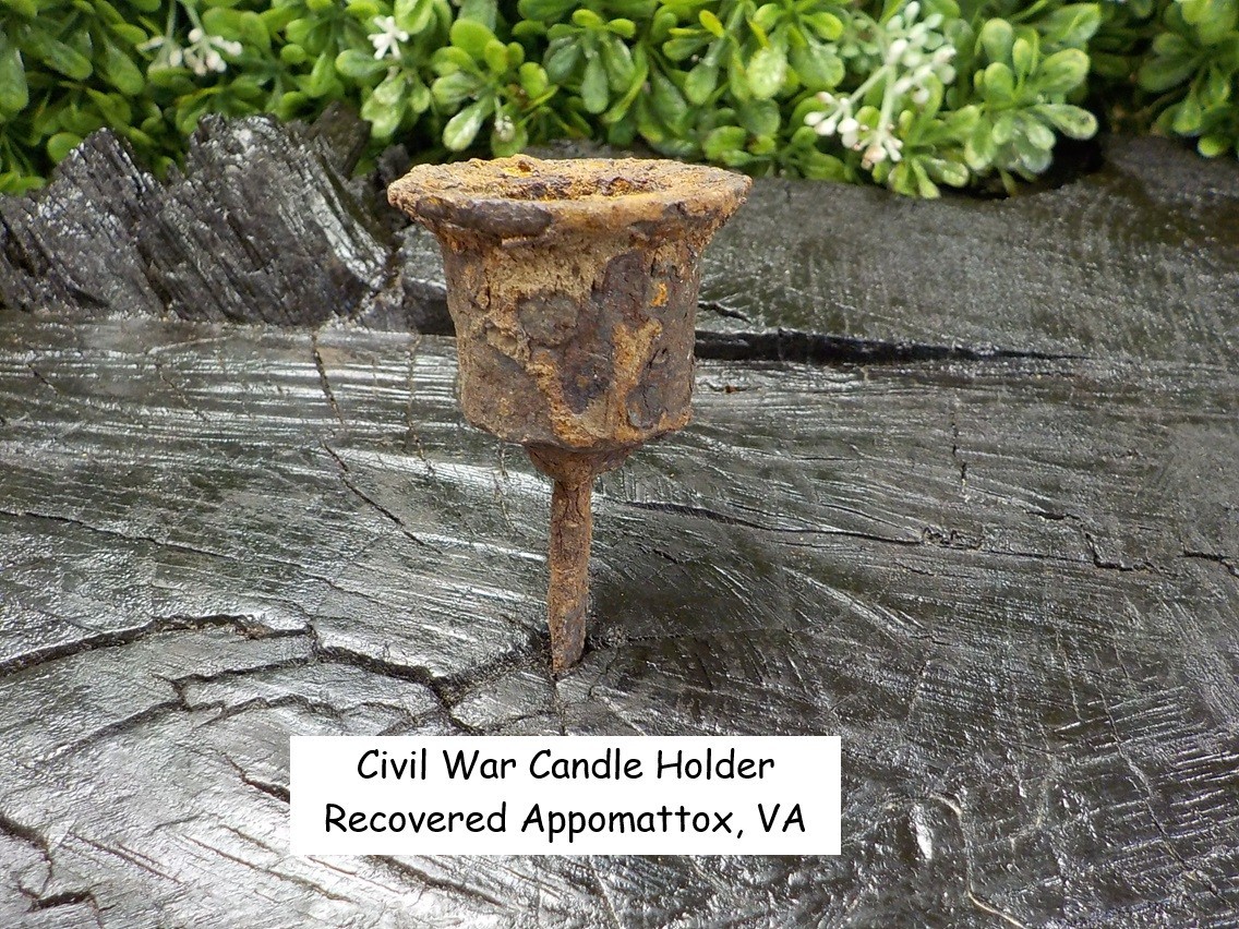 Old Rare Vintage Antique Civil War Relic Confederate Candle Holder Appomattox VA