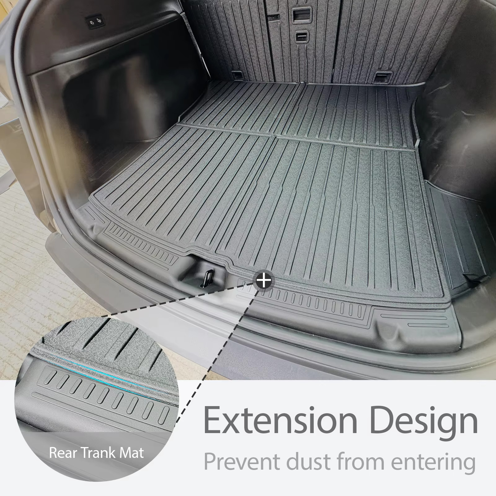 For Tesla Y Juniper 2025-2026 TPE Floor Mats Waterproof Anti-Slip Cargo Liner