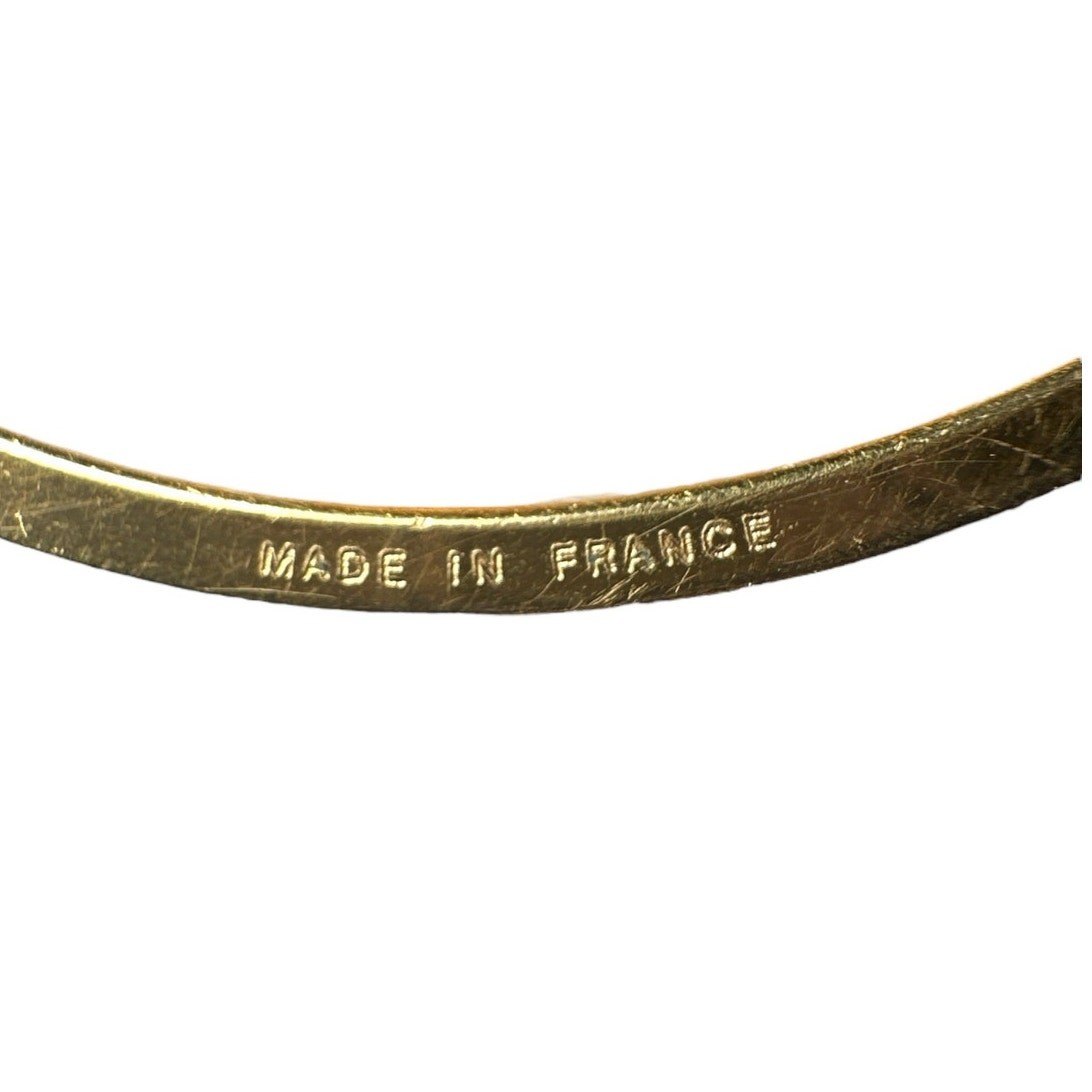 105. Hermes Lizard Kelly Lock Black & Gold Bangle