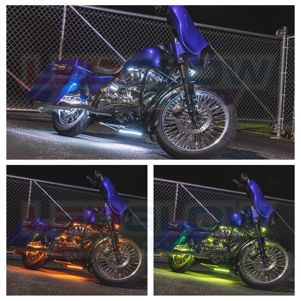LEDGlow 20pc Advanced Million Color LED Motorcycle Accent Neon Lighting Kit