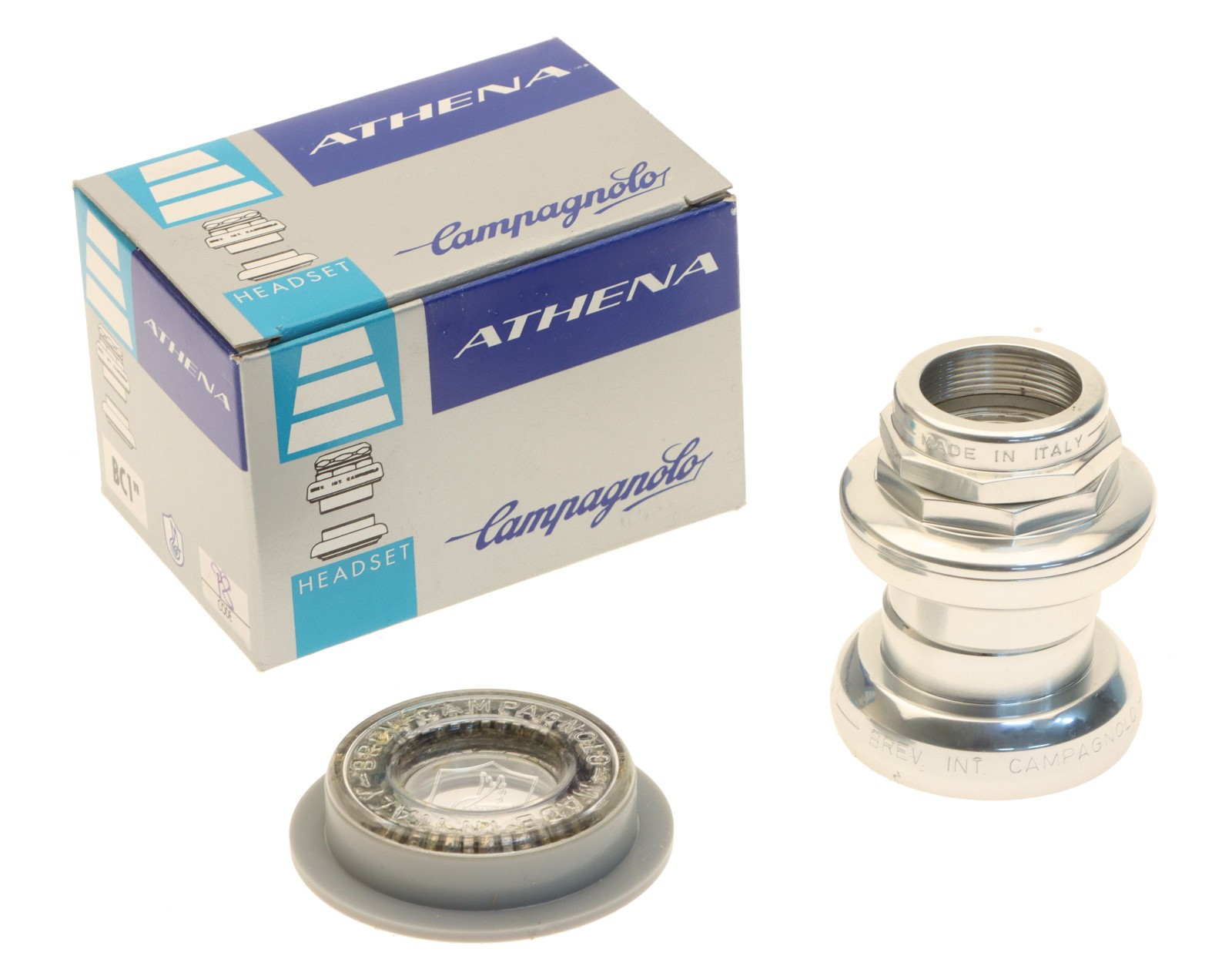 Campagnolo Athena Headset 1" Threaded Silver 1998 BSC NEW NOS