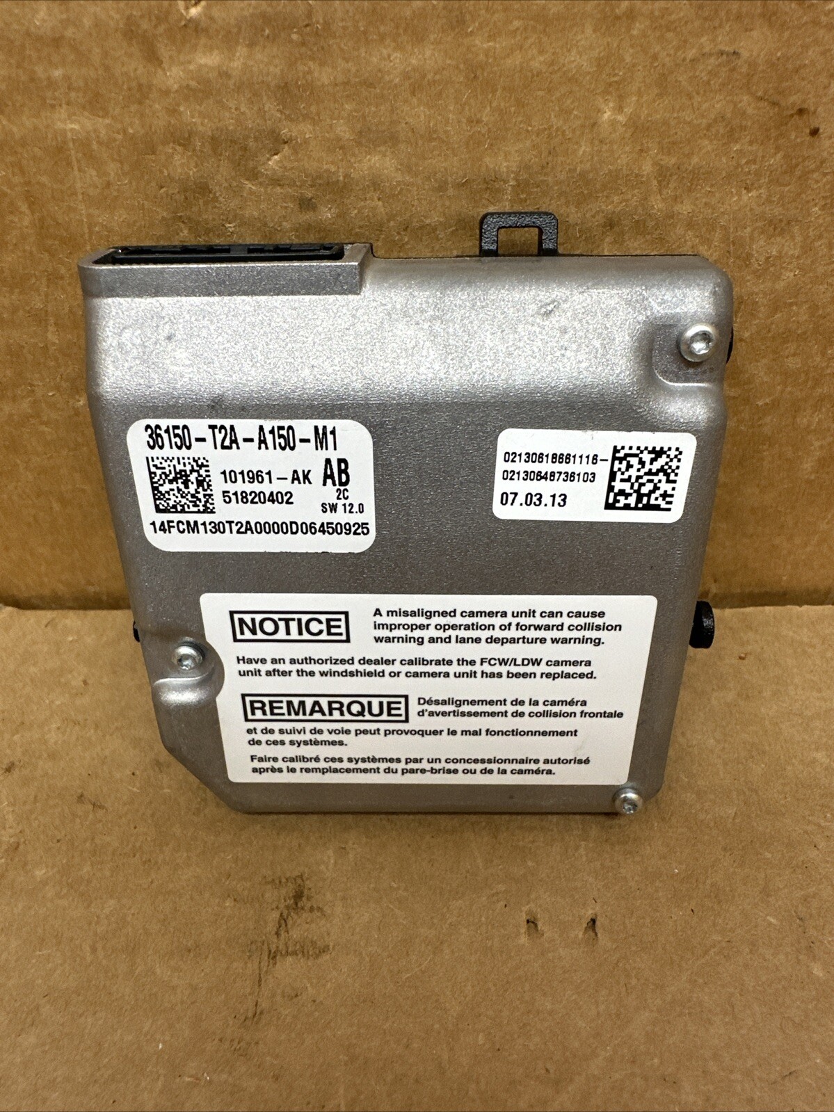 2013-2015 Honda Accord Windshield Lane Assist Departure Camera 36150-T2A-A150-M1