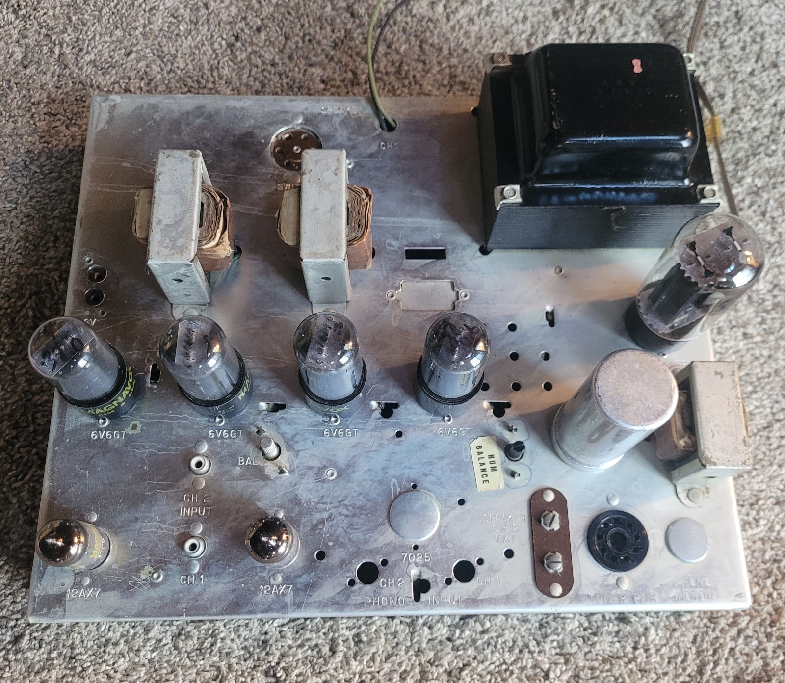 Vintage 1959 Magnavox PP 6V6GT stereo tube amplifier Amp Working