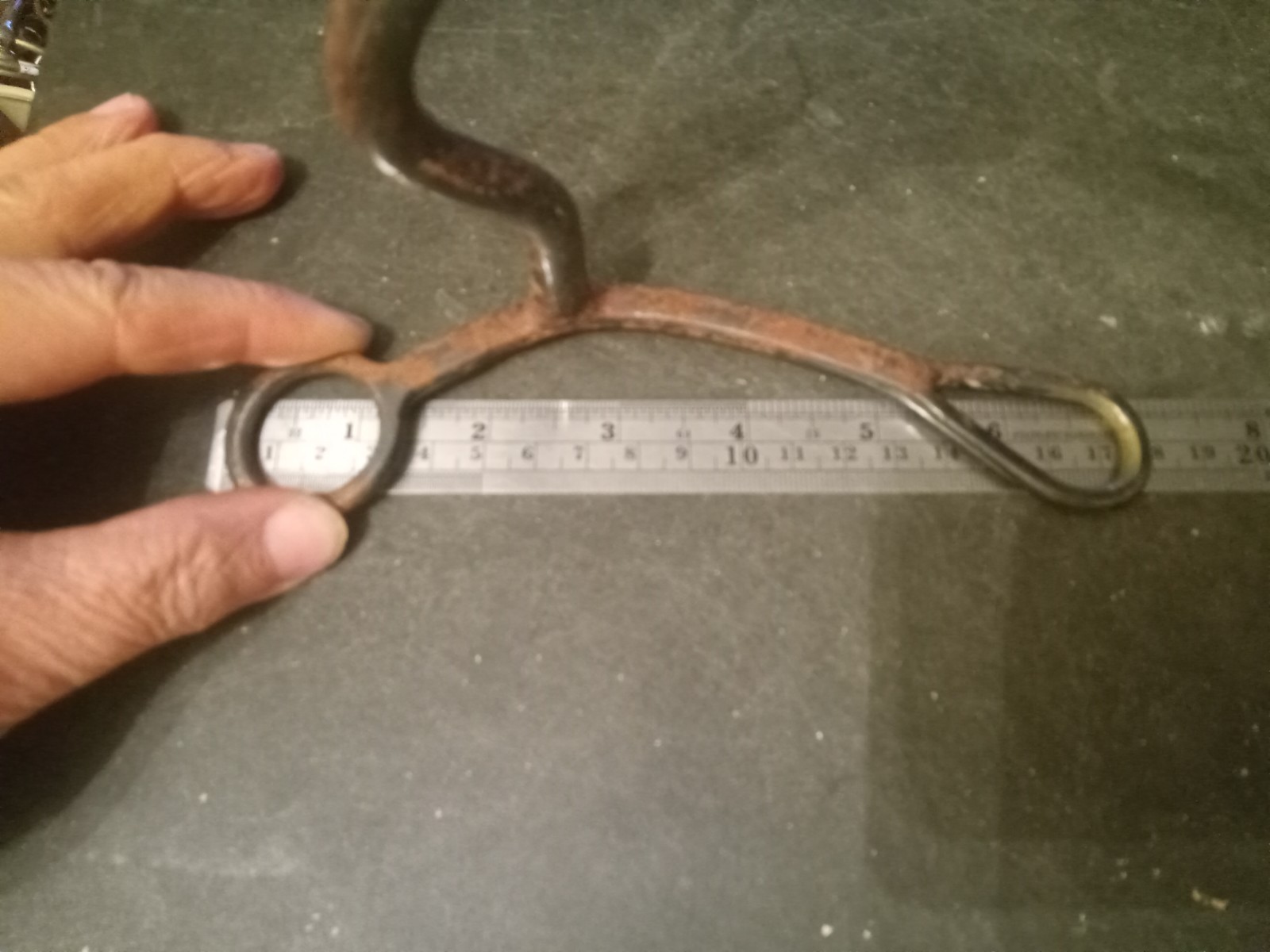 Used c port bit sweet iron 5 in ported mouth curb bit