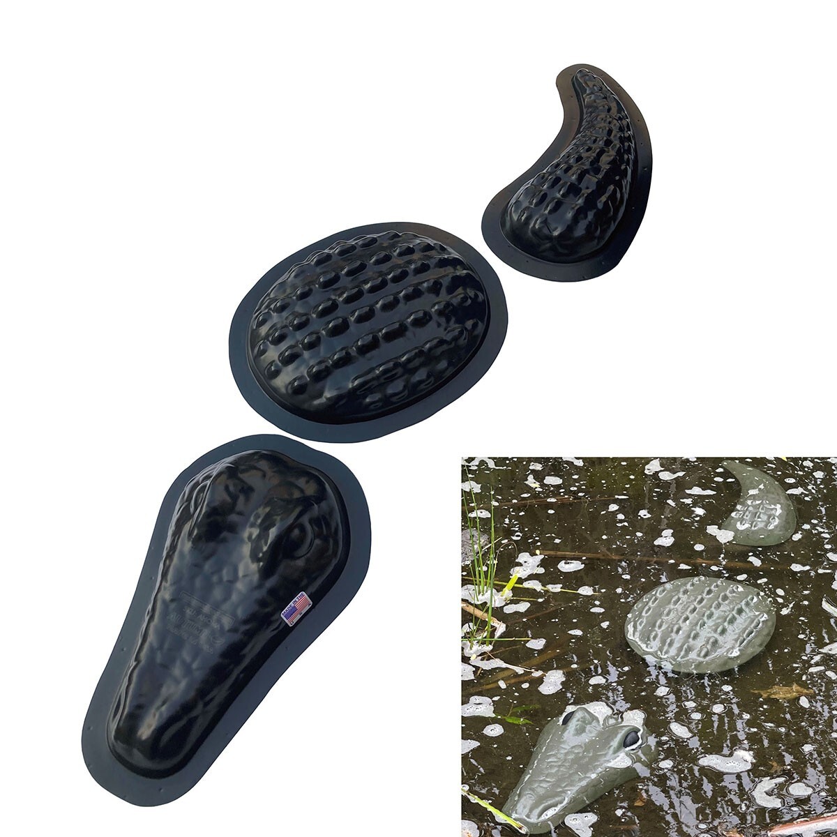 AUTUMN 3 Pieces Crocodile Alligator Garden Decor Mold, CrocConcrete Cement Mold
