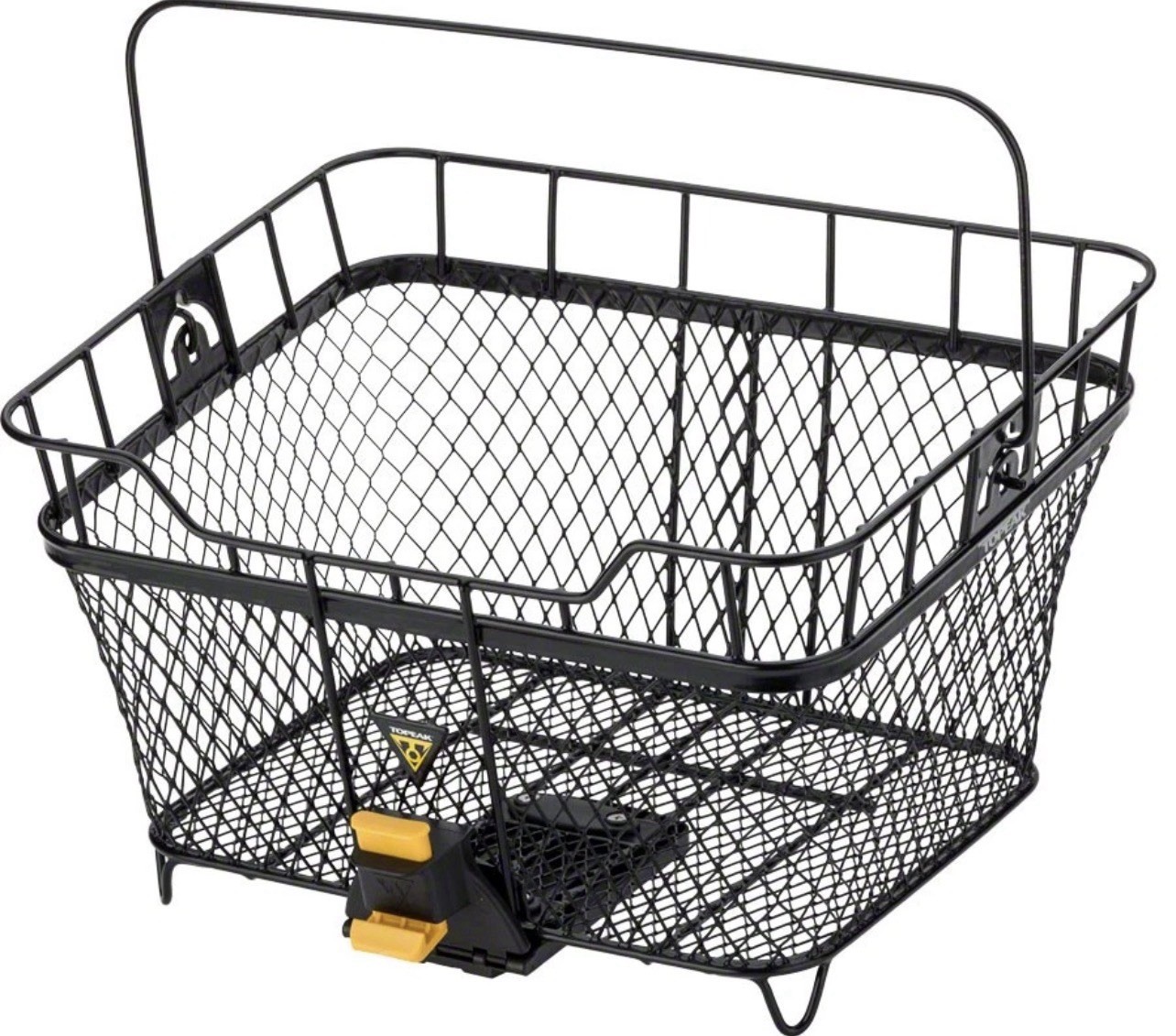 Topeak MTX Rear Bike Basket - Heavy-Duty Steel Welded Wire Rack w/ QuickTrack