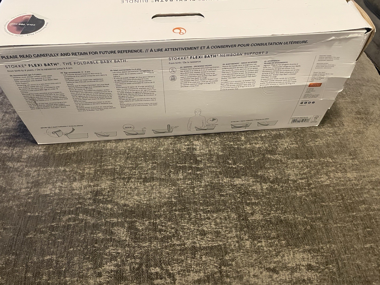 Stokke Flexi Bath Bundle Foldable Baby Bathtub + Newborn Support - Ocean Blue