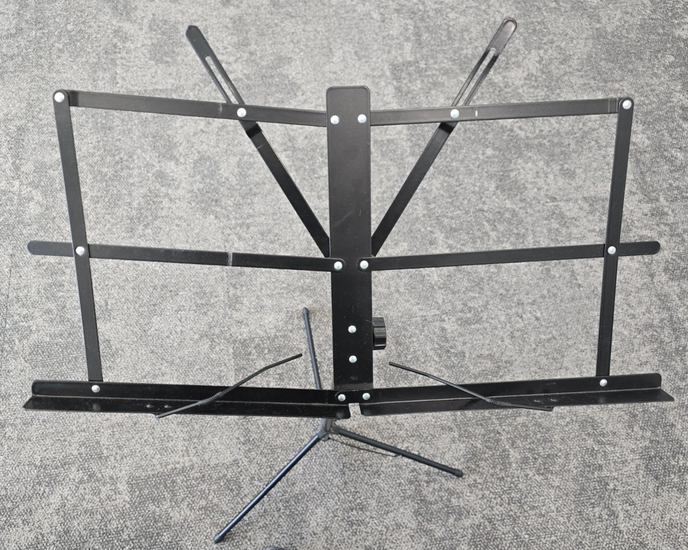 Folding Metal Sheet Music Stand Black Adjustable Tripod Portable