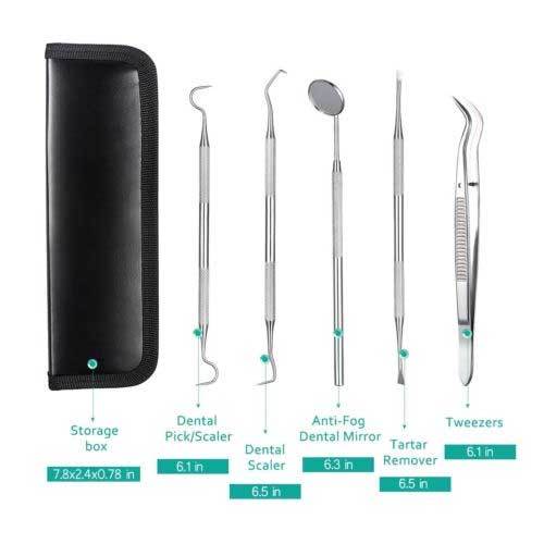 Dental Instruments Tools Scaler 5pc Oral Hygeine Deep Cleaning Set Kit Teeth Pro