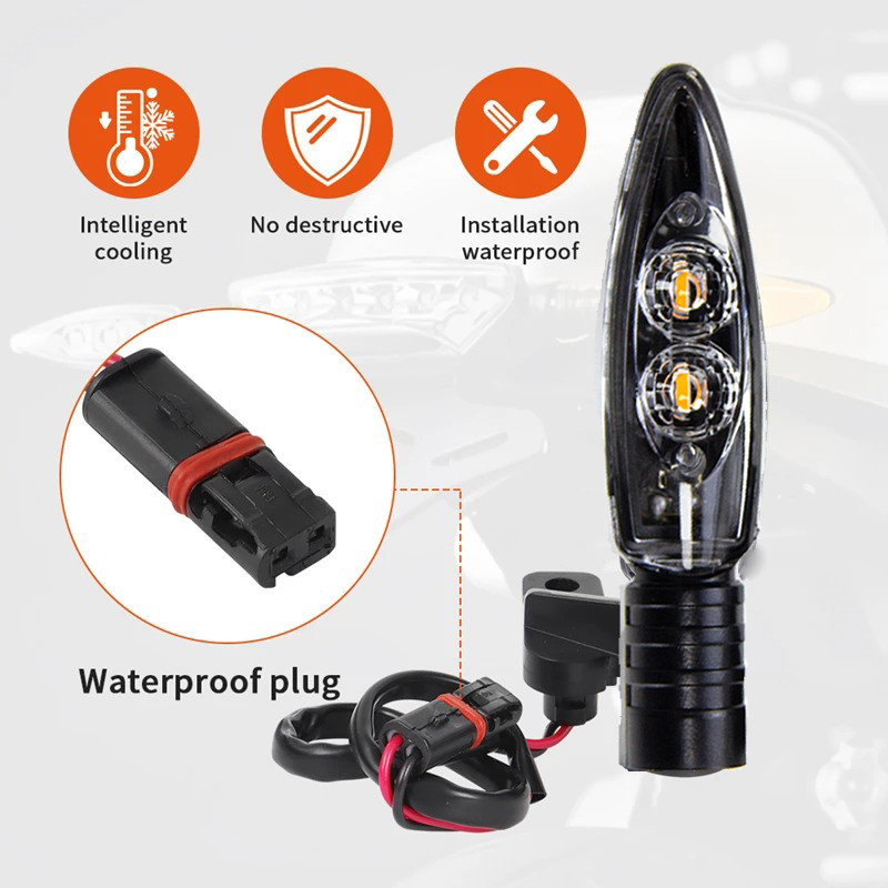 4PC For BMW F700GS F800GT HP4 R1200GS LED Front Turn Signal Indicator Lights EXV