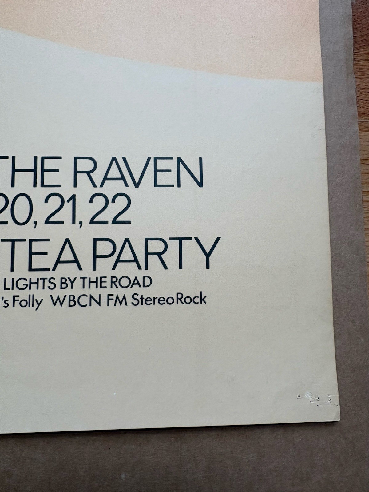 1969 The Nice And The Raven At The Boston Tea Party Original Concert Poster