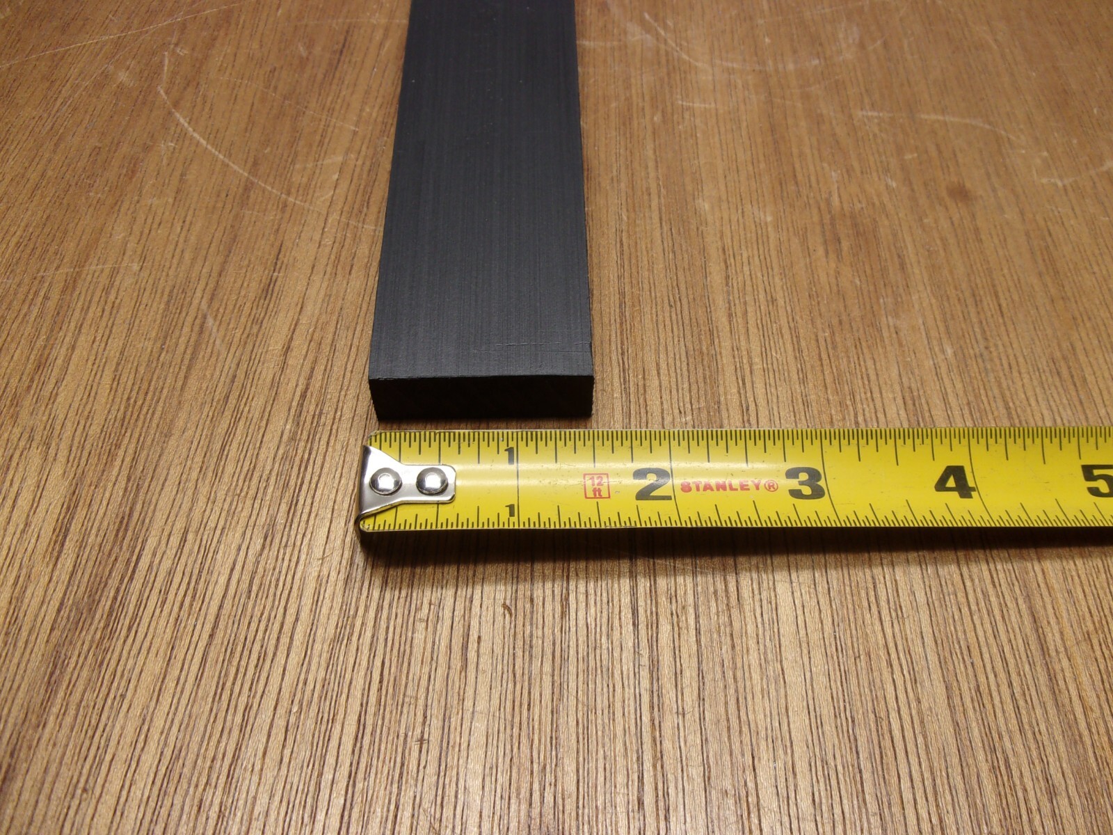 1-1/2" X 1/2" X 10" UHMW PE Tivar Black Flat Bar Plate Stock FDA Compliant