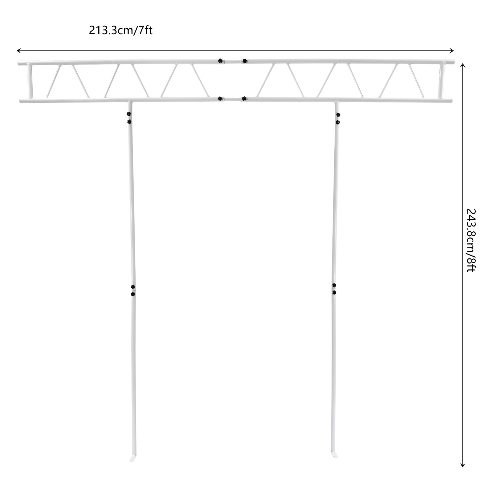 Light Truss Stand System, Trussing DJ Booth Kit 7x8ft Stage DJ Light Stand T-Bar