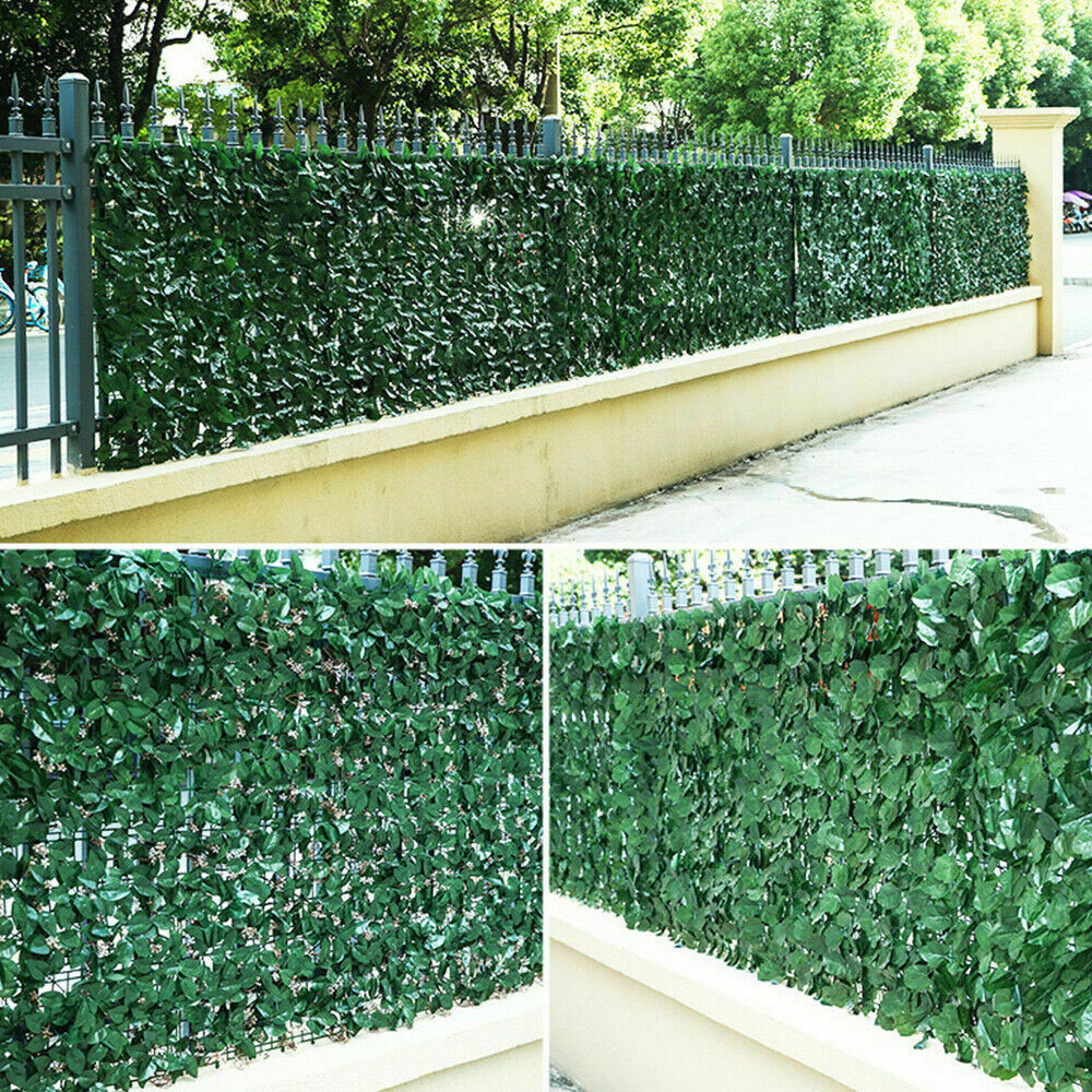 Artificial Ivy Hedge Green Leaf Fence Panels Faux Privacy Fence Screen for Home