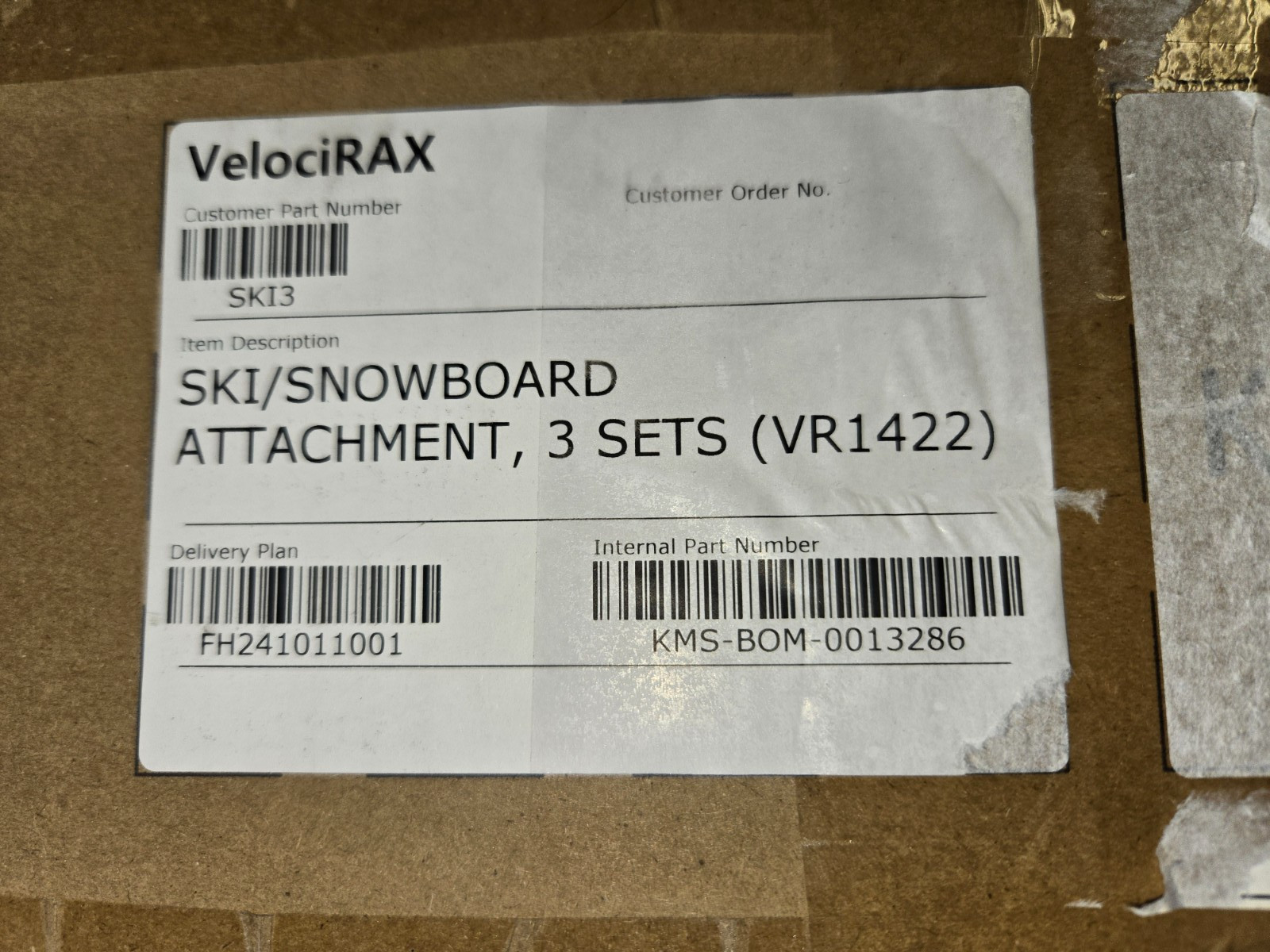 VelociRAX SkiRax attachments