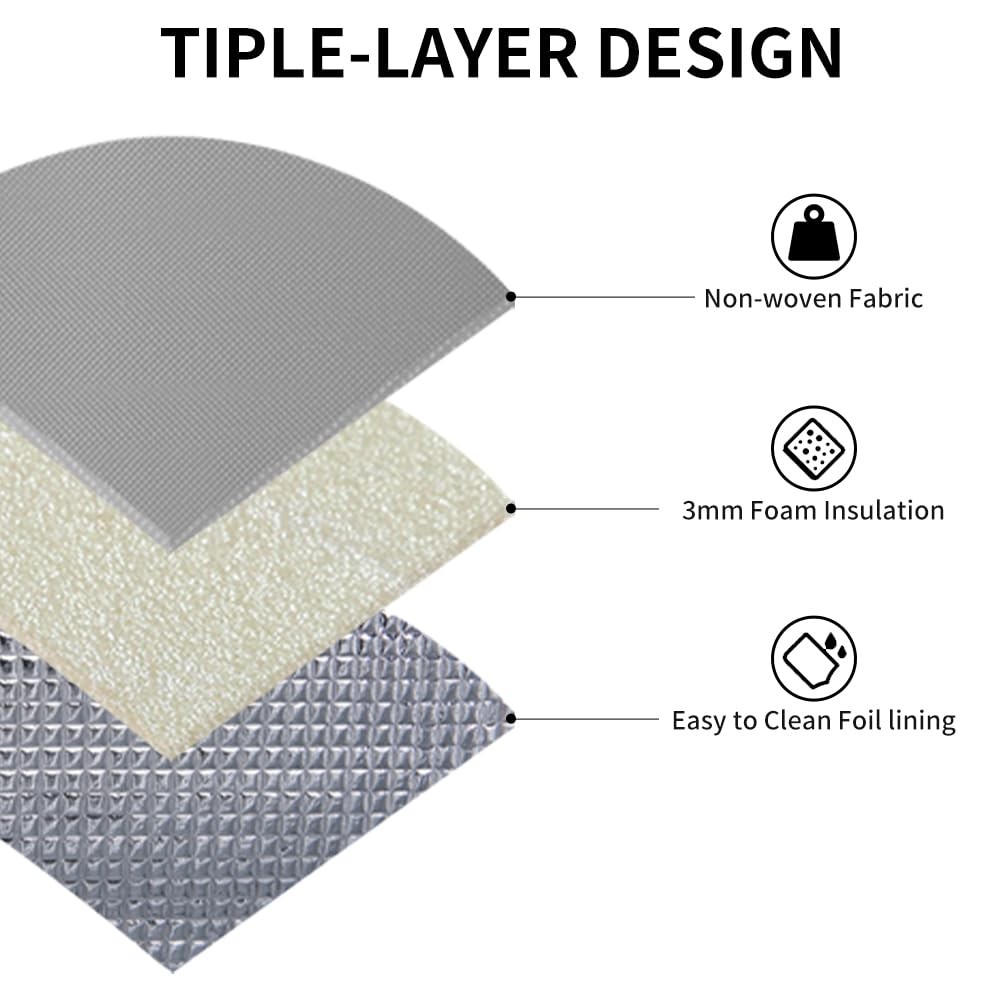 mosago 2PK Insulated Grocery Tote Bags, Large 39L Reusable Cooler Bags with Z...