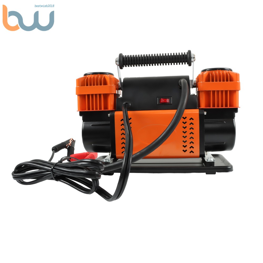 Portable 12v True Dual Air Compressor 10.6 CFM For Truck Tires RV 70 dB