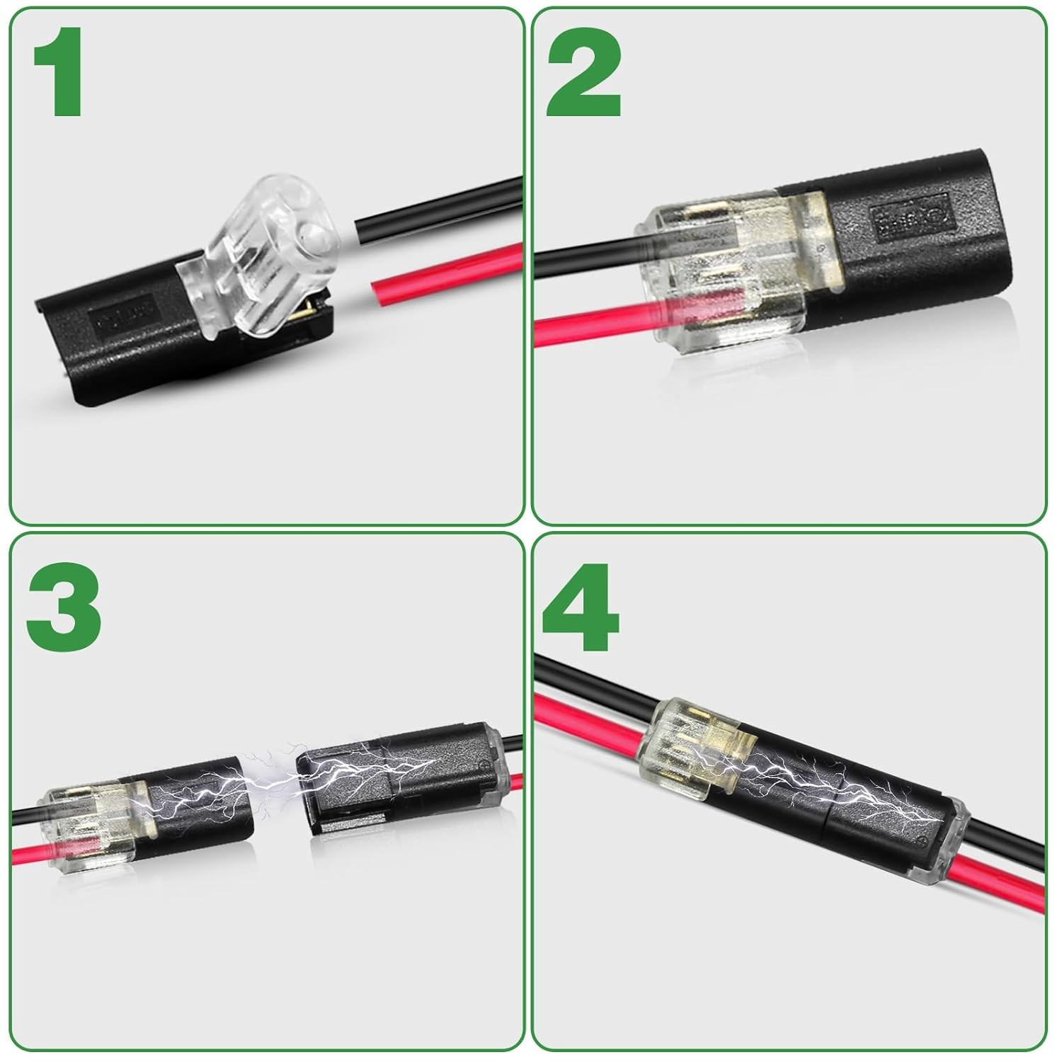 Double-Wire Plug-in Connector Led Light Strip Connectors 2 Pin,Lights Connectors