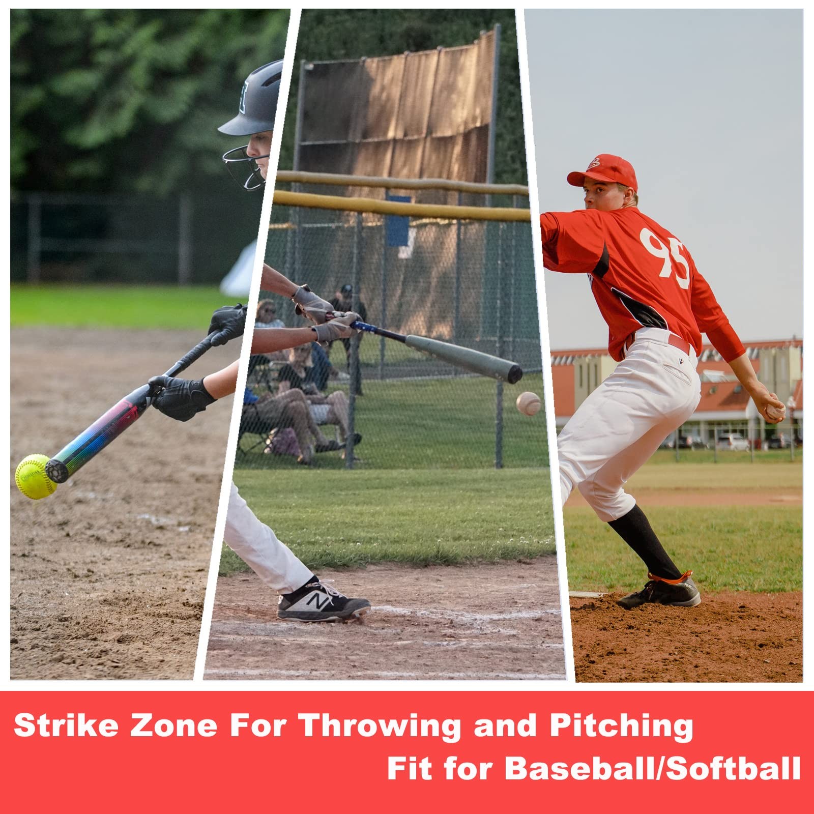 Numbered Strike Zone Target for Baseball Softball net,Throwing Pitching Hitting