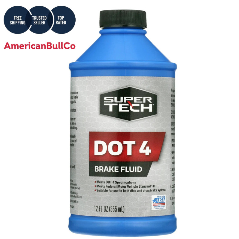 Super Tech DOT 4 Brake Fluid 12 fl oz High Performance Brake Oil