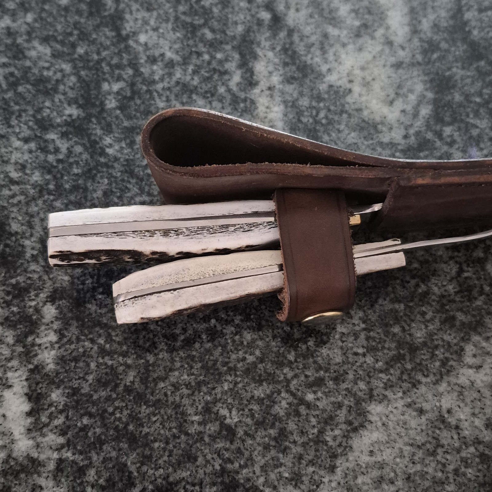 Beautiful Fixed blade knife & fork set with sheath - German Steel Blade