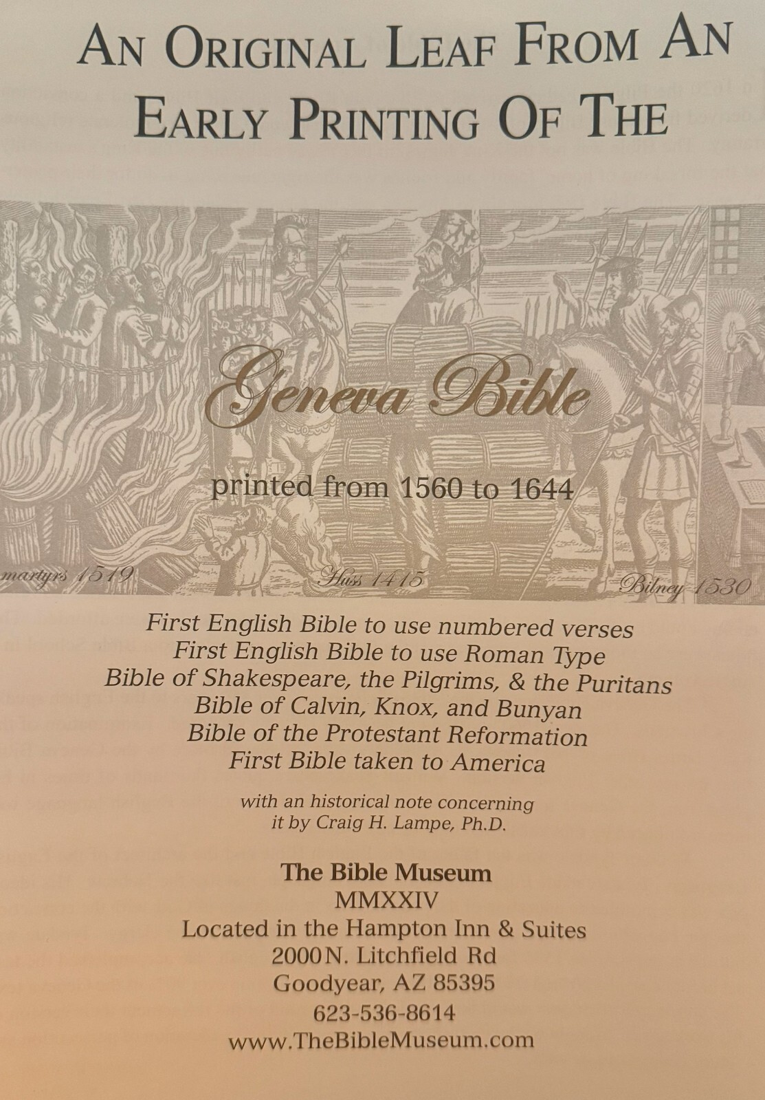 1560 Geneva Bible - First Edition Facsimile