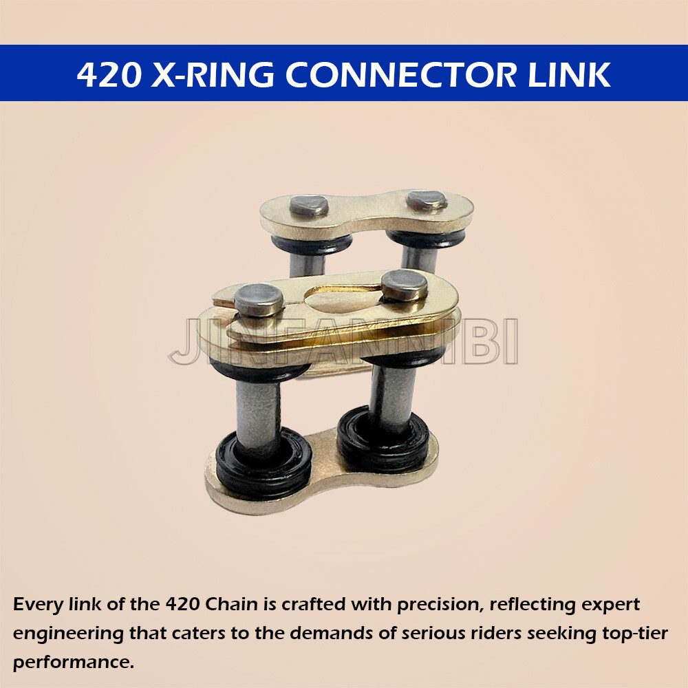 Gold 428 X-Ring Chain 140 Links W/Connecting Master Link for Motorcycle