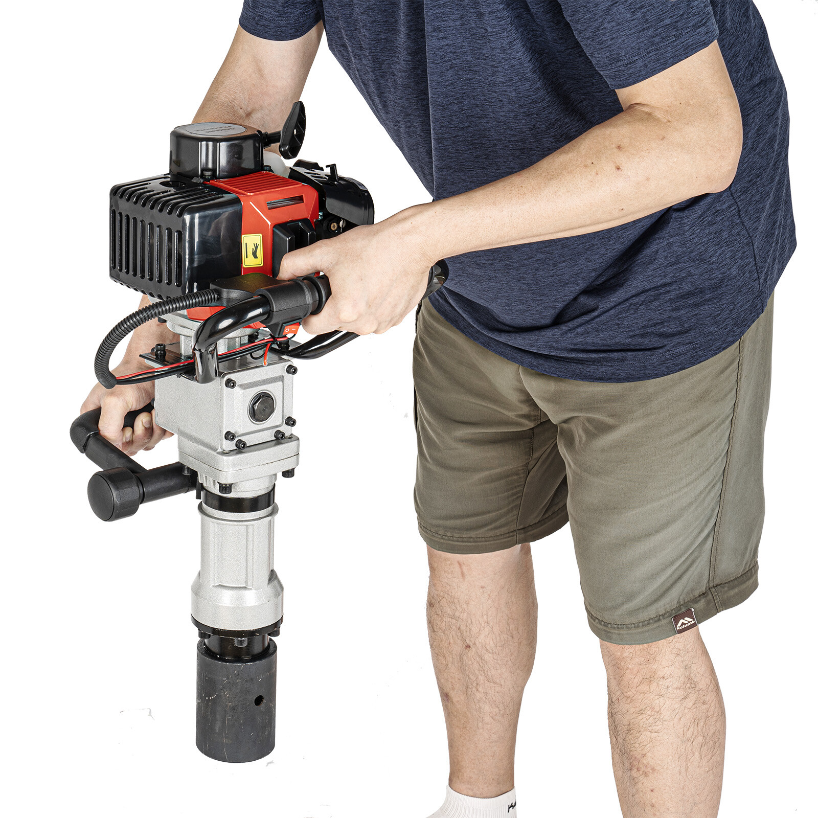 2-Stroke Gas Powered Post Driver Fence Pile Driver Hammer T Post Gasoline 1.2hp