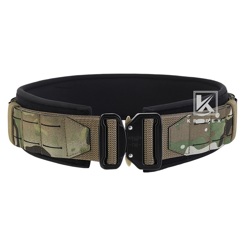 KRYDEX Tactical 2 in Battle Belt Laser Cut MOLLE Inner Belt Padded Anti-Slip Pad