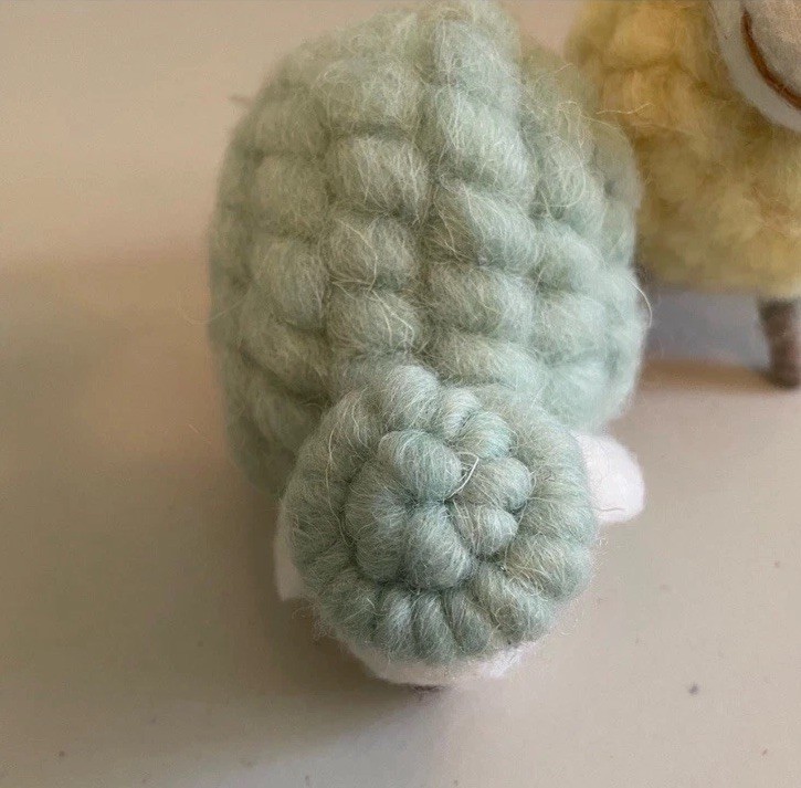 Pier 1 One Imports Set Of 4 Easter Wool Sheep Pastel Lambs Spring Decor