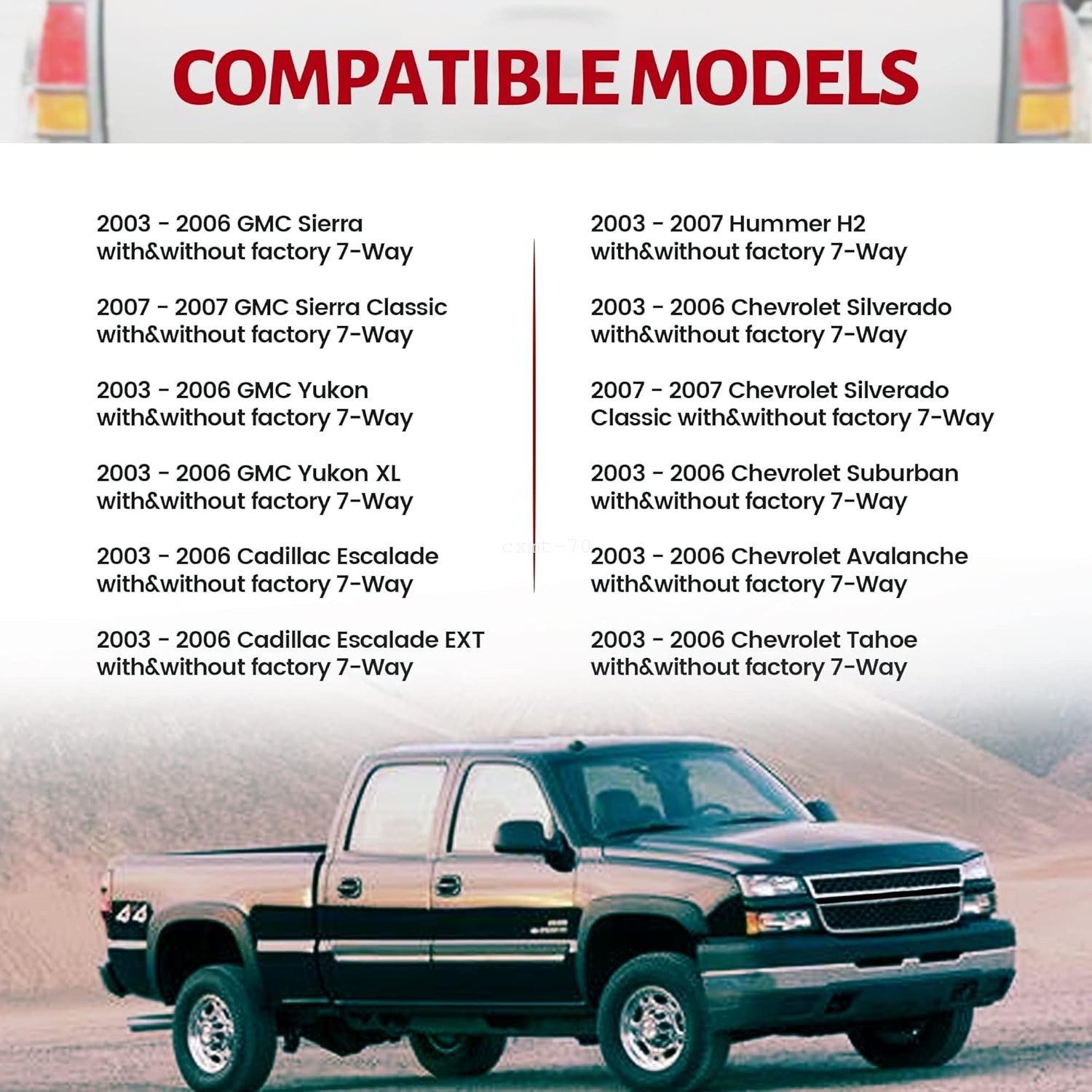 3015-P Brake Harness for 03-06 Chevy GMC Cadillac Fits Tekonsha Reese Draw-Tite