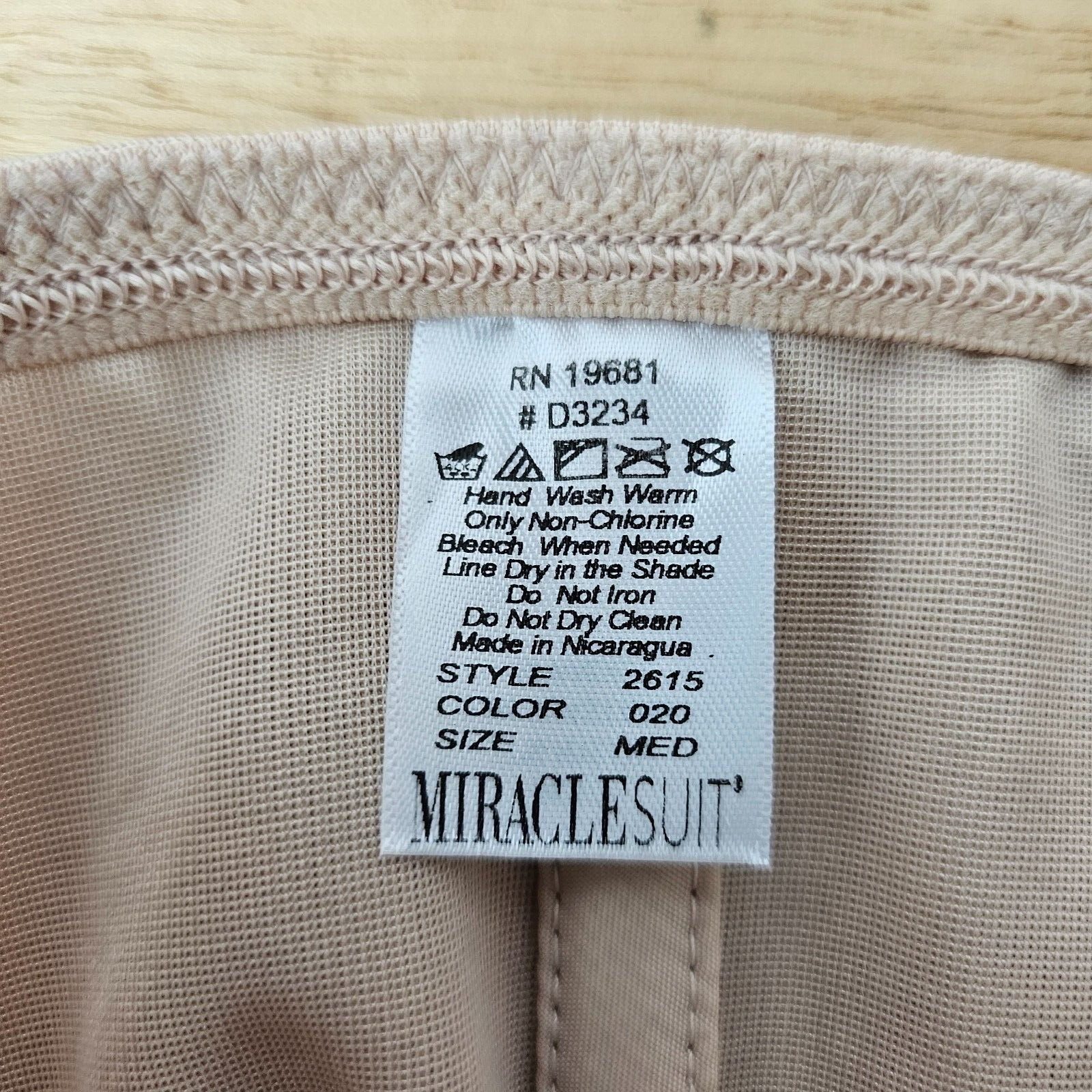 Miraclesuit 2615 Waist Cincher Medium Beige Extra Firm Control Shapewear Slim