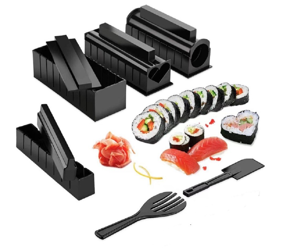 DIY Sushi Making Kit Sushi Roller Rice Ball Mold Accessories