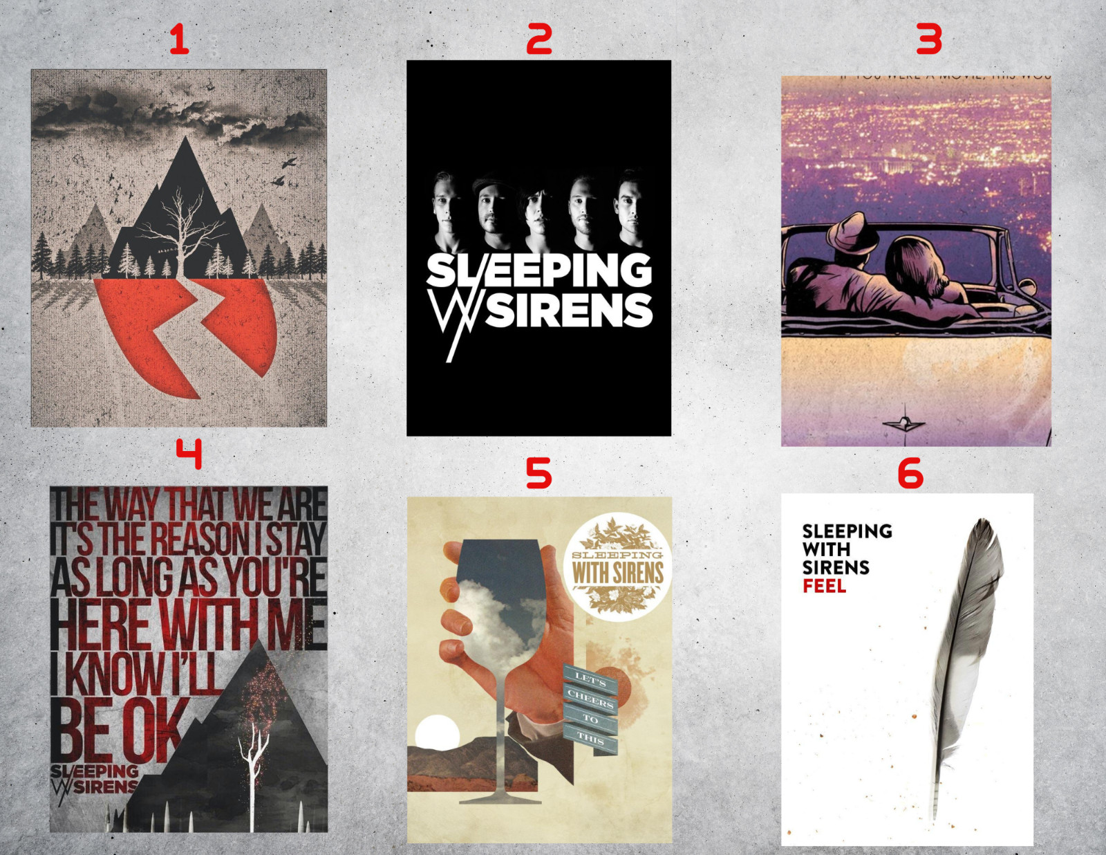 Sleeping With Sirens SWS Music Wall Collage Poster Prints